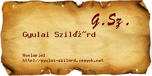 Gyulai Szilárd névjegykártya