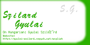 szilard gyulai business card